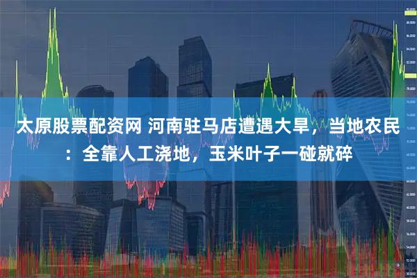 太原股票配资网 河南驻马店遭遇大旱，当地农民：全靠人工浇地，玉米叶子一碰就碎